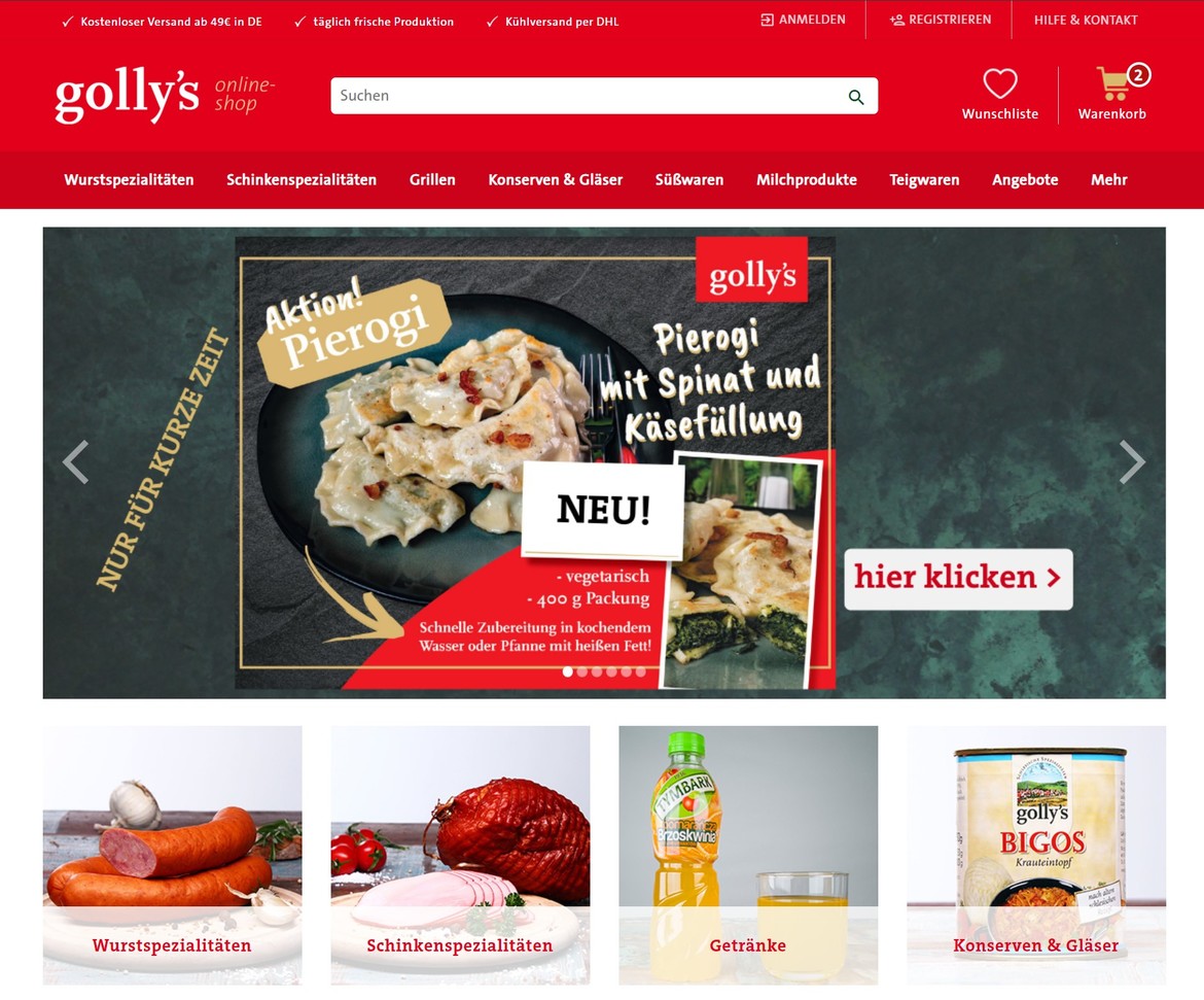 Golly's Onlineshop 1