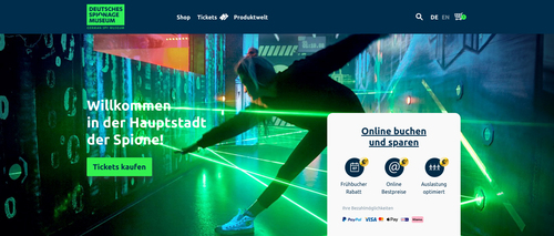 Onlineshop für Tickets & Merchandise Deutsches Spionagemuseum Berlin