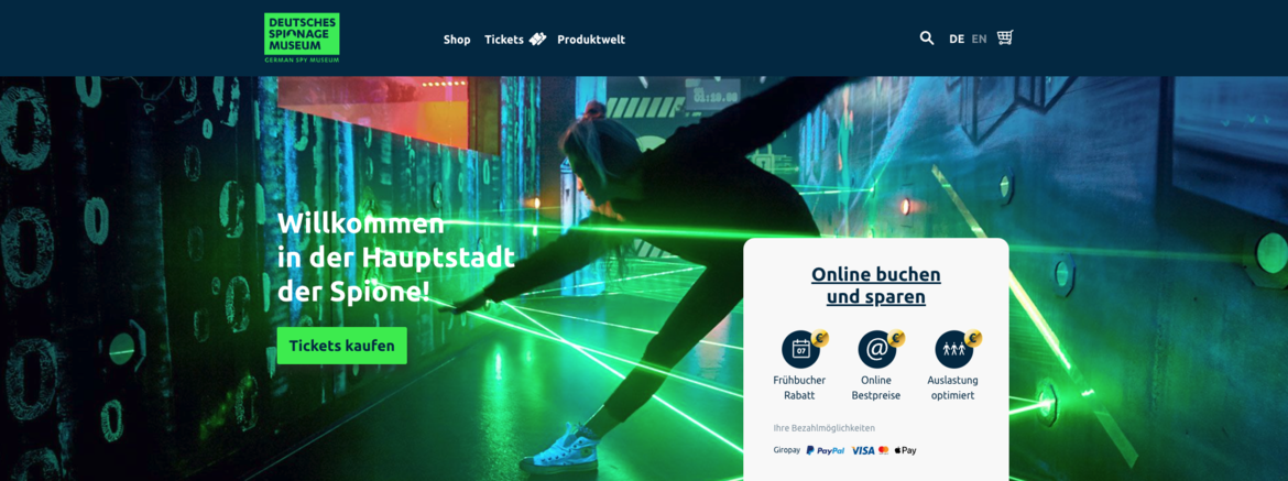 Onlineshop für Tickets & Merchandise Deutsches Spionagemuseum Berlin 1