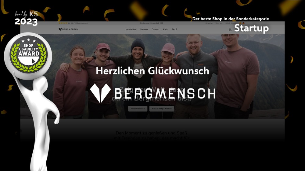 SHOP USABILITY AWARD 2023: Startup