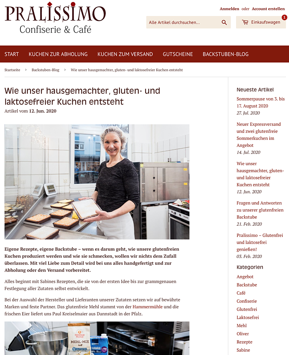 glutenfreierkuchen.de – Pralissimo Confiserie, Café, Backstube und Manufaktur 2